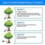 DIBBATU Spring Pole Dog Rope Toys Outdoor Hanging Bungee Toys Interactive Tether Tug of War for Pitbull & Medium to Large Dogs Muscle Builder Exercise & Solo Play Toy