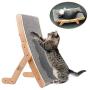LeYoMiao Cat Scratch Board Wooden Cats Scratching Board Cat Bedding Scratch Pad with Three Changeable Shapes, Wear and Scratch Resistance