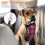 VavoPaw Pet Car Safety Belt Dog Leash, Heavy Duty Coated Steel Seat Belt Restraint Chew Proof Rope Leash Car Seatbelt Cable with Carabiner for Pet Dogs Use