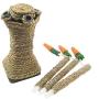 Alfie Pet - Wilder Smart Interactive Scratching Poles with Dangling Carrots for Cat