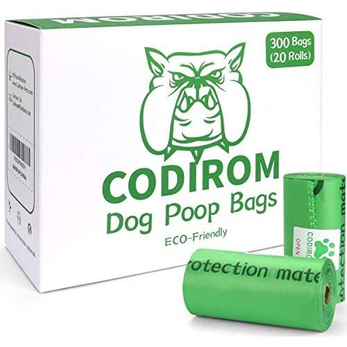 Dog Poop Bags 300 Counts 20 Rolls Extra Strong Dog Waste Bag Corn-Based Bio-Degradable ECO-Friendly