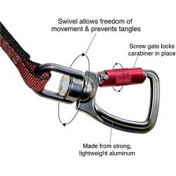 Kurgo Dog seat Belt Pet Safety Tether with Carabiner, Tru-Fit Enhanced Strength Replacement Tether, Use with Car Safety Dog Harness