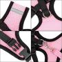 Soft Mesh Dog Harness Vest, Small Dog Harness, Night Reflective Adjustable Mesh Harness with Padded Vest and Leash（Pink）