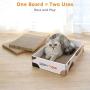 ComSaf Durable Cat Scratcher Cardboard Refill, Cat Scratch Pad, 3 in 1 Recyclable Corrugated Scratcher, Reversible Scratch Box, Scratcher Lounge for Furniture Protection, Cat Training Toy