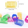 ISMARTEN 100 Pack Pet Wide Colorful Springs Cat Toys Plastic Coil Spiral Springs for Cat Kitten Pets (Random Color)