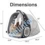 halinfer Back Expandable Cat Backpack, Space Capsule Transparent Pet Carrier for Small Dog, Pet Carrying Hiking Traveling Backpack