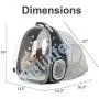halinfer Back Expandable Cat Backpack, Space Capsule Transparent Pet Carrier for Small Dog, Pet Carrying Hiking Traveling Backpack halinfer Back Expandable Cat Backpack, Space Capsule Transparent Pet Carrier for Small Dog, Pet Carrying Hiking Traveling Backpack