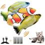COVS 3 Pack Electric Moving Fish Catnip Cat Toy, Realistic Plush Simulation Flopping Fish Wiggle Funny Interactive Kitten Toys Kicker Pillow Chew Bite Supplies for Indoor Pets, Kitty Exercise