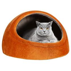 Autokcan Cat Beds, Washable Cat House Cave with Anti-Slip & Water-Resistant Bottom for Indoor Small Cats, Puppy, Kitten Under 9LB（14''X14''X9''）