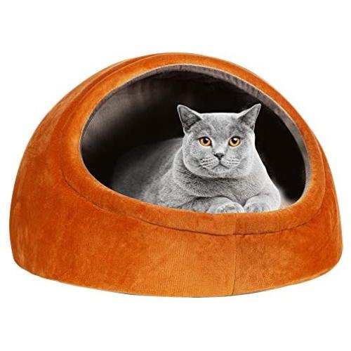Autokcan Cat Beds, Washable Cat House Cave with Anti-Slip & Water-Resistant Bottom for Indoor Small Cats, Puppy, Kitten Under 9LB（14''X14''X9''）