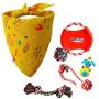 Dog Birthday Bandana and 5 Toys - The Scarf is Adjustable for Small, Medium, Large Dogs - Birthday Gifts for Dogs