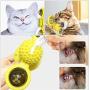 WWYM Interactive Teasing Cat Toy, Windmill Turntable Scratching Tickle Hair Brush, with Sucker Pet Accessories,Blue