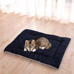 Luonita Cat Dog Crate Pad Mat Soft Mat for Dogs Cats Kennel Mat Breathable Pet Crate Pad Sleep Mat for Sofa Carrier Bag Bed Mats，Navy