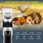 Petural Dog Clippers, Quiet Pet Hair Clippers Trimmer, Rechargeable Cordless Dog Grooming Kit, Electric Pets Hair Trimmers with Stainless Steel Blades for Dogs Cats Pets Long Short Hair