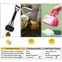 PETINCCN Pooper Scooper Long Handle Top Jaws Poop Scooper for Dog Sanitary Waste Pickup Removal for Small,Medium, Large, XL Pets Waste Bag Holder Feces Remover Portable Heavy Duty Disposer with Bags