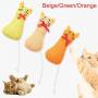 ocijf179 Cat Toy Pet Cat Kitten Plush Mouse Rat Doll Catnip Funny Interactive Bite Chewing Toy - Beige