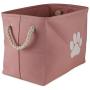 Bone Dry 5511 Pet Storage Collection Collapsible Bin, Small Rectangle, Rose