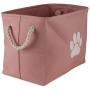 Bone Dry Pet Storage Collection Collapsible Bin, Medium Rectangle, Rose