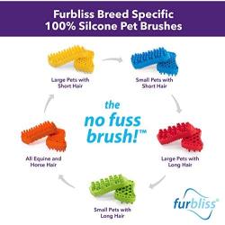 Furbliss Dog Brush for Grooming, Brushing and Bathing Med/Large Pets with Short Hair, Great for the Bath Deshedding and Massaging Your Pet - by Vetnique Labs