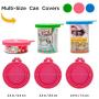 Cat Bowls - Cat Food Set of Silicone Cat Feeder Stand & Pets Food Can Cover - Cat Food Bowl Set - Cat Dish Set - Kitten Food Bowl - Cat Feeding Bowls - Cat Water Bowl