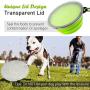 Collapsible Dog Bowl, 3 Pack Portable Pet Cat Feeding Watering Dish with Lids, Expandable Pet Feeding Watering Cup Dish for Walking, Kennels & Camping