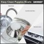 LEACOOLKEY Stainless Steel Dog Bowl-Puppy Feeder Food/Water Bowl-Puppy Feeding Bowls for Litters-Pet Feeder Bowl Whelping/Weaning Dishes Feeder for Small/Medium/Large Dogs Ste of 2
