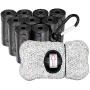 SAVORI Dog Poop Bag Holder Bling Rhinestone Poop Bag Leash Dispenser for Pet Dog Doggy Waste Bags with Metal Carabiner Clip Includes 10 Roll 150 Bags
