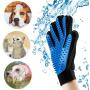 FMU Pet Grooming Glove - Dog Grooming Brush Glove - Cat Glove Brush - Pet Hair Remover Dog Grooming - Perfect for Dog & Cat with Long & Short Fur - Enhanced Five Finger Design - (One Pair)