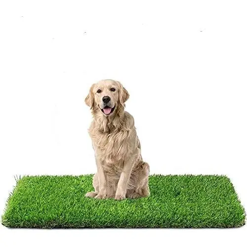 Fezep Artificial Grass, Dog Pee Pads, Professional Dog Potty Training Rug, Large Dog Grass Mat with Drainage Holes, Pet Turf Indoor Outdoor Flooring Fake Grass Doormat - Easy to Clean