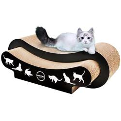 RISEPRO 2-in-1 Cat Scratcher Cardboard, Cat Sofa, Cat Scratching Pad, Cat Furniture, Cat Bed, Cat Scratching Post