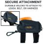 Mighty Paw Dog Poop Bag Holder, Premium Quality Pick-up Bag Zippered Pouch, Includes Carabiner Hook and 1 Roll of Pick-up Bags (Black)
