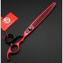 Purple Dragon 8.0 inch Professional Pet Grooming Scissors - Dog Chunker Shears - Adult Animal Thinning Hair Shears for Pet Groomer or Family DIY