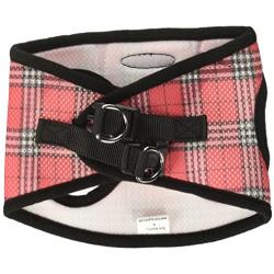 Bark Appeal Mesh Step in Harness, Medium, Red Plaid