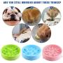 Rxan Dog Slow Feeder Bowl, Anti-Gulping Pet Slower Food Feeding Dishes Fun Slow Feeding Eating Anti Slip Dog Bowls for Large Medium Small Dogs