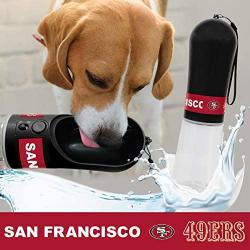 Pets First Dog Water Bottle. NFL SAN Francisco 49ERS PET Water Bottle. Best Cat Water Bottle. Water Fountain Dispenser for Dogs & Cats.
