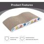 Pet Prime 3PCS Cat Scratcher Cardboard Board 3 Pack Cat Recycle Corrugated Scratching Pad Cat Scratching Lounge Sofa Bed Wave Shape Cat Scratch Pad with Catnip