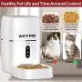 AIIYME Automatic Dog Cat Feeder, 2.4G WiFi Enabled 6L Smart Food Dispenser for Cats and Small Dogs with App Control, Timer Programmable, Portion Control and Voice Recorder Up to 8 Meals per Day