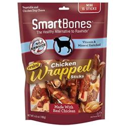 DreamBone Sticks, Made with Real Chicken, Rawhide-Free Chews for Dogs, Churro Style and Chicken Wrapped