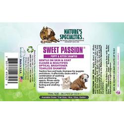 Natures Specialties Puppy Friendly Dog Shampoo for Pets, Concentrate 8:1, Made in USA, Sweet Passion, 16oz
