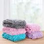Weiba 13.77 31.49 Dog Towel Dog Shammy Ultra Absorbent Bath Chenille Towel with Hand Pockets,Pet Bathing Microfiber Quick Drying Bath Towel Cat Towel(M,Blue)