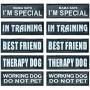 Auroth Dog Harness Patches, 10 Patches in 1 Set, Reflective and Removable Dog Harness Patches for Service Dog Vest