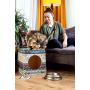 WODIZA, Christmas Cat and Dog Home Natural Wooden Pet House for Indoor - Premium Design Easy Clip System for Assembly - Made from Durable Finland Birch Wood