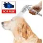 Pet Bathing Tool | Pet Shower Sprayer with Hose – Pet Scrubber Dog and Cat Shower Sprayer Attachment Set for Pet Bathing and Dog Washing - Dog Shower Sprayer & Scrubber in-One.Free combing gloves