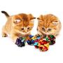 SunGrow Mylar Crinkle Balls for Cats, 1.5-2 Inches, Shiny and Stress Buster Toy, Lightweight and Suitable for Multiple Cats Play, Ideal for Kittens and Adult Cats