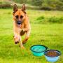 ME.FAN Large Collapsible Dog Bowl [3-Pack] Travel Portable Dog Bowl(34oz) Silicone Foldable Travel Bowl/Pet Food Bowl/Cat Water Bowl/Silicone Pet Expandable Bowls + 3 Carabiners Per Set