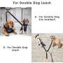 AUTOWT Double Dog Seat Belt, New Dual Pet Car Headrest Restraint Safety Seatbelt No Tangle Dog Leash Duty Adjust Elastic Bungee Puppy Lead Splitter Connect Harness in Vehicle Travel for 2 Dogs