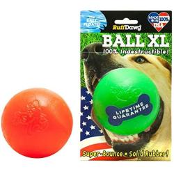 Ruff Dawg Ball XL Solid Rubber Dog Toy Large Assorted Neon Colors