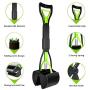 Pet Pooper Scooper, Foldable Pooper Scooper for Dogs with 24 Inch Long Handle, Premium Materials Poop Waste Pick Up Rake with Double Spring, 100% Seal Jaw Claw Bin Great To Grass, Dirt, Gravel Pick Up
