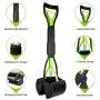 Pet Pooper Scooper, Foldable Pooper Scooper for Dogs with 24 Inch Long Handle, Premium Materials Poop Waste Pick Up Rake with Double Spring, 100% Seal Jaw Claw Bin Great To Grass, Dirt, Gravel Pick Up