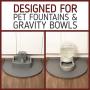 Leashboss Fountain Mat, Silicone Water Mat Designed for Pet Fountains, Dog Gravity Water Bowls, Automatic Dispensing Cat Feeders